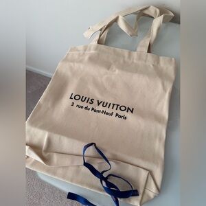 Louis Vuitton Paris Exclusive Beige Canvas Tote Bag